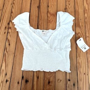 Billabong White Crop Top